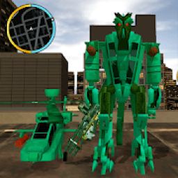 Flying Helix Robot Transforming Jet Robot Shooting आइकन