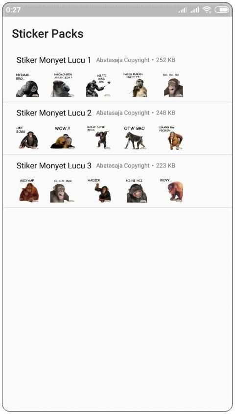 Stiker Monkey Lucu WAStickerApps скриншот 4
