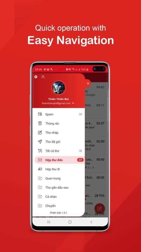 Smart eMail: mail for Gmail, Outlook, Hotmail, ... स्क्रीनशॉट 7