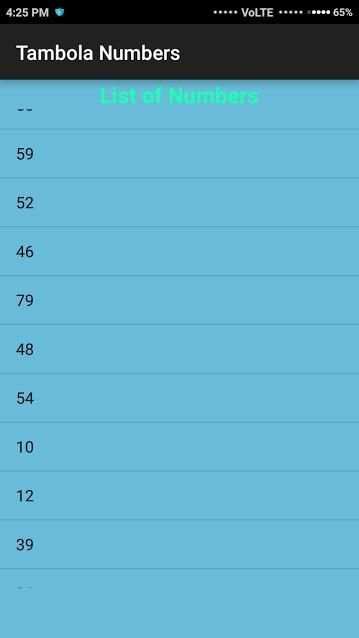 Tambola Numbers स्क्रीनशॉट 1