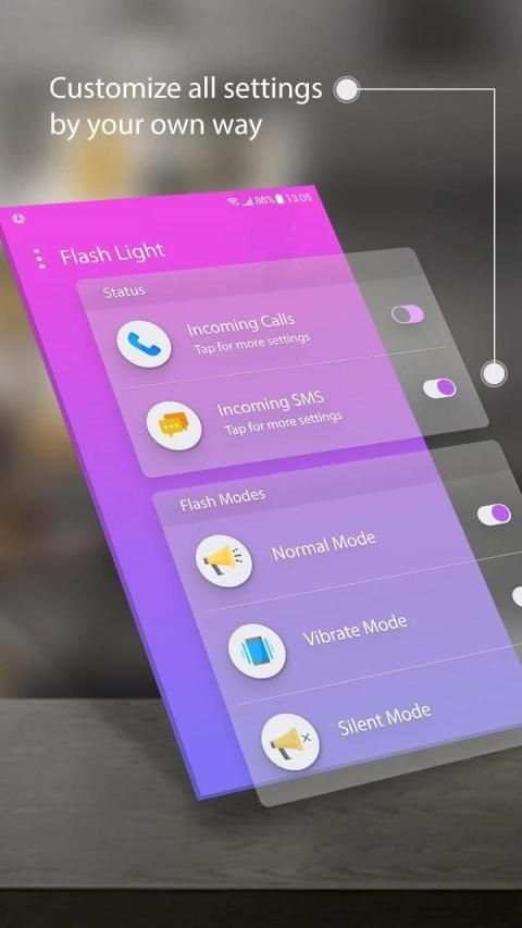 Flash Alert : Flash on Call and SMS alerts स्क्रीनशॉट 1