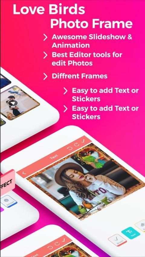 Love Birds Photo Frames Insta DP स्क्रीनशॉट 1