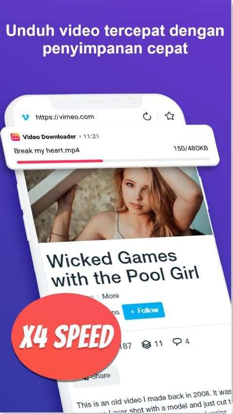 Video Downloader HD: Unduh Video & Menyimpan Foto screenshot 3