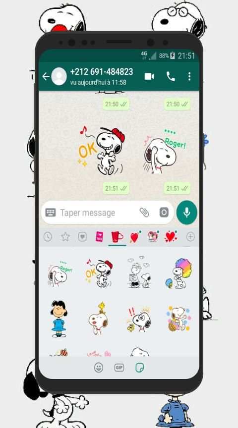 Cute Snoopy Stickers For Whatsapp screenshot 7