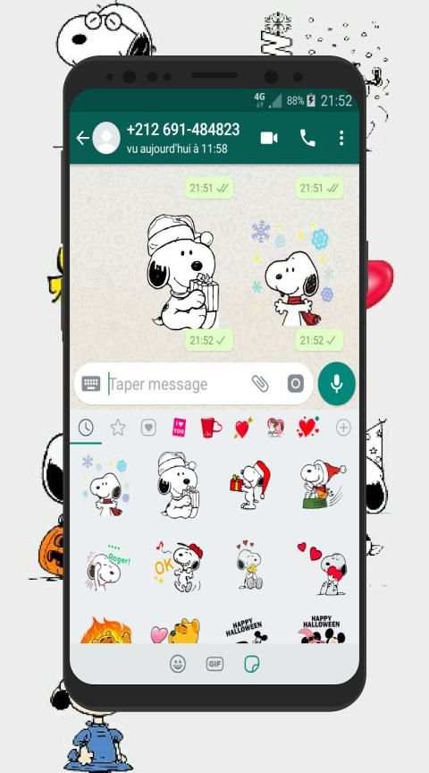 Cute Snoopy Stickers For Whatsapp screenshot 9