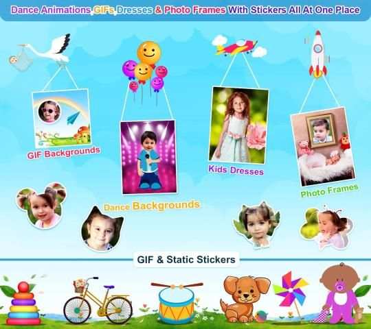 Kids Photo frames-Funny Animations screenshot 1