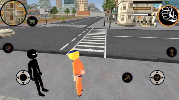 Naru Stickman Rope Hero Ninja Gangstar Crime Fight screenshot 2
