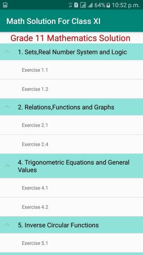 Math Solution For Grade XI screenshot 2
