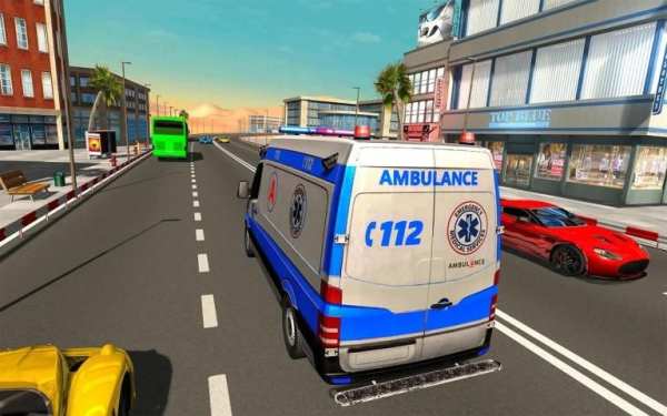 Ambulance Racing Simulator: Car Shooting स्क्रीनशॉट 4