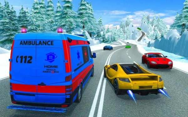 Ambulance Racing Simulator: Car Shooting स्क्रीनशॉट 3