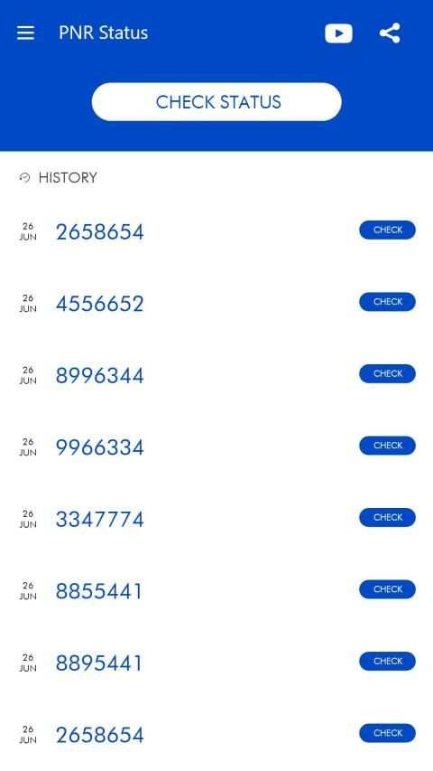 PNR Status Check - QuickPnr स्क्रीनशॉट 1