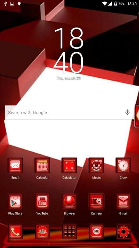 Next Launcher 3D Red Box Theme स्क्रीनशॉट 5