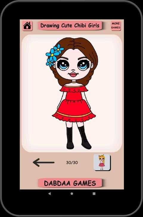 Drawing Cute Chibi Girls, How to draw girls screenshot 1