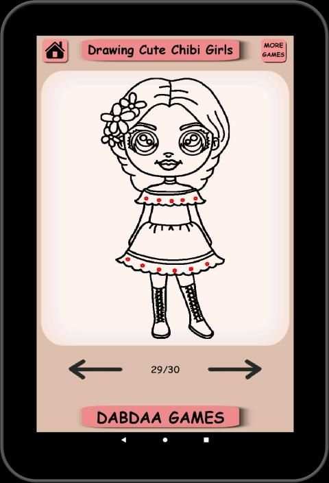 Drawing Cute Chibi Girls, How to draw girls screenshot 4