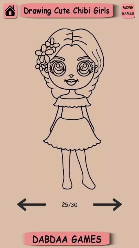 Drawing Cute Chibi Girls, How to draw girls screenshot 7