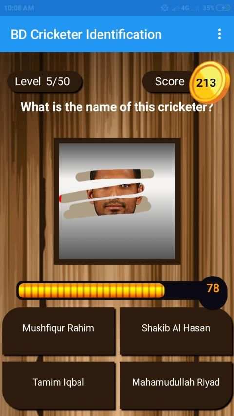 BD Cricketer Identification: Scratch Game screenshot 2