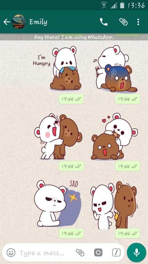 Lovely Bears Stickers For Whatsapp - WASticker screenshot 1