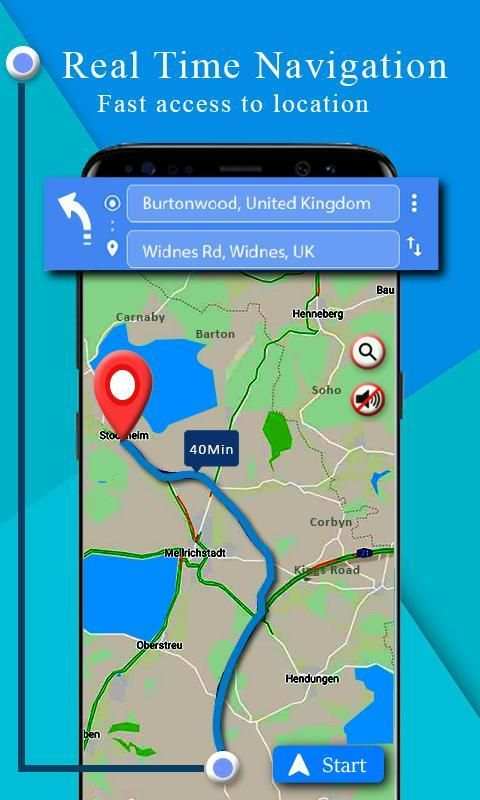 Voice GPS Navigation Maps : Driving Route Planner स्क्रीनशॉट 1