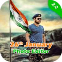 26 January Photo Editor - Indian Flag Photo Editor on 9Apps