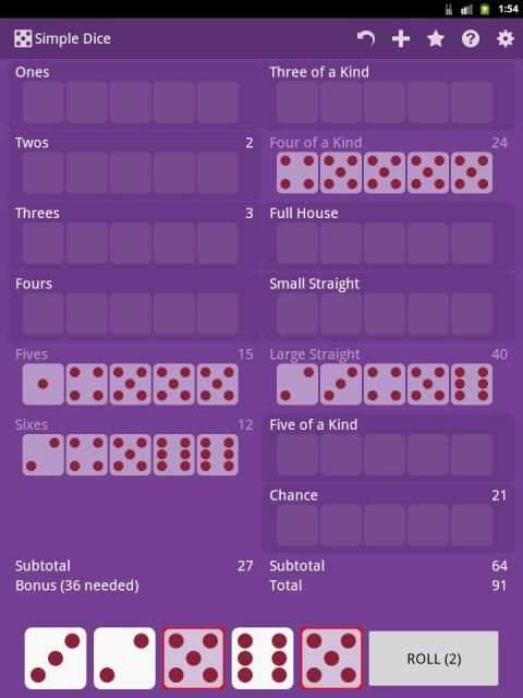 Simple Dice Free screenshot 2
