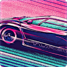 Synthwave Wallpaper HD - Vaporwave Outrun आइकन