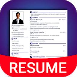 Resume Builder App Free CV maker CV templates 2019