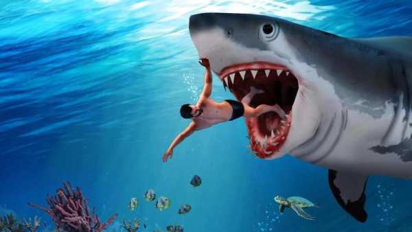 Angry Shark Attack Games स्क्रीनशॉट 1