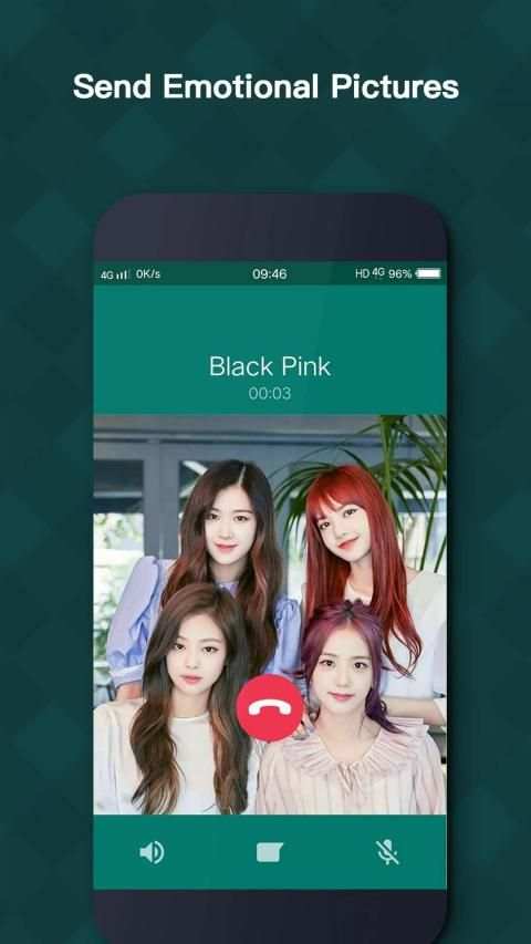 Black Pink Fake WhatsChat Messenger screenshot 2