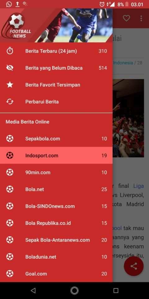 Kabar Sepak Bola Terkini screenshot 8