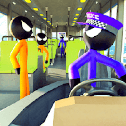 Prison Stickman Transport Police Van आइकन