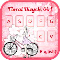ikon Floral Bicycle Girl Keyboard