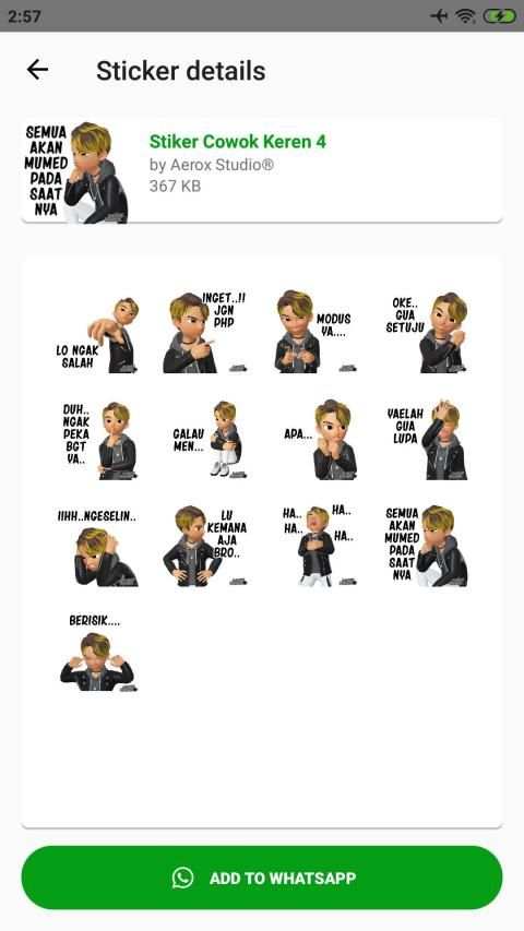 Stiker Cowok Ganteng WAStickerApps screenshot 1