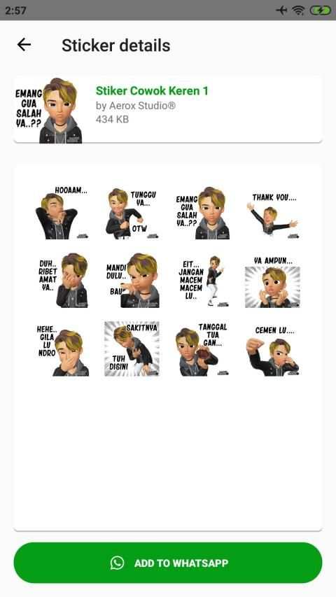 Stiker Cowok Ganteng WAStickerApps screenshot 4