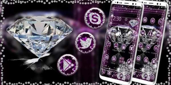 Tema Black Diamond Launcher screenshot 1
