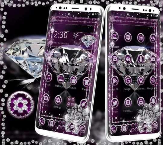 Tema Black Diamond Launcher screenshot 2
