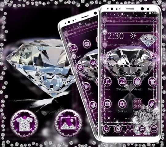 Tema Black Diamond Launcher screenshot 4