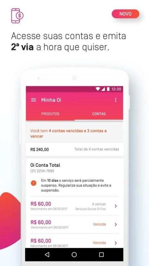 Minha Oi - Conta, 2ª Via de Fatura, Recarga e Mais screenshot 6