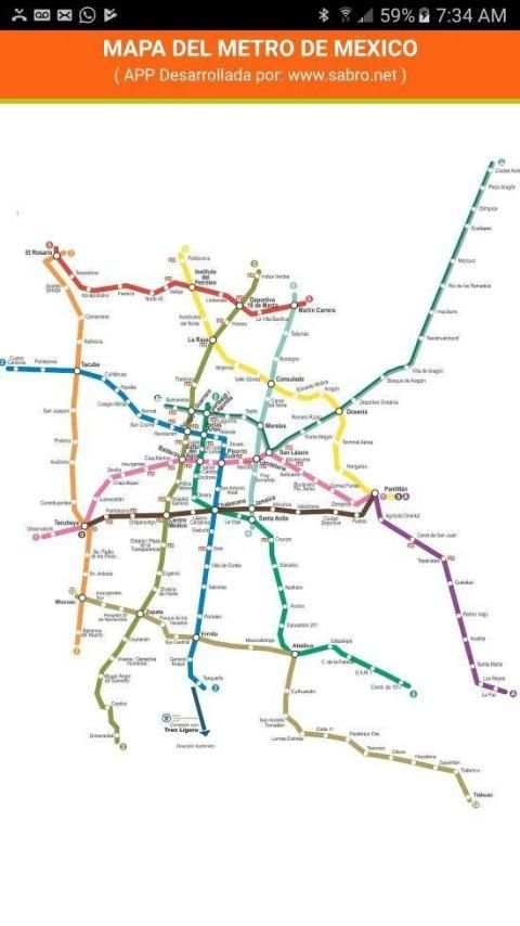 Metro de Mexico Mapa LITE screenshot 2