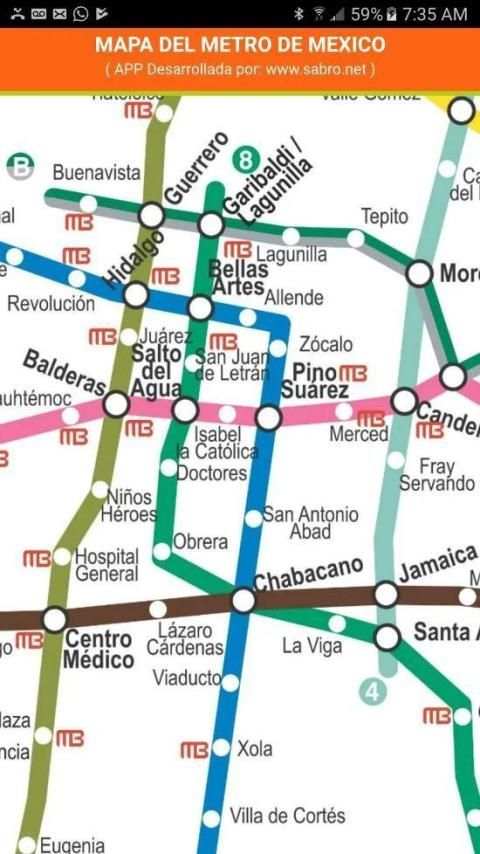 Metro de Mexico Mapa LITE screenshot 1