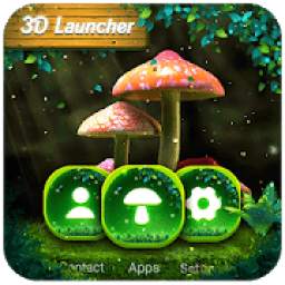 3D Mushroom&nature launcher theme