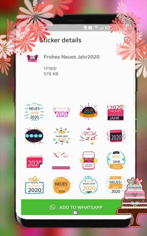 New Year Stickers for WhatsAppp 2020 screenshot 1