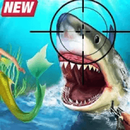 Angry Shark Hunting Rescue Mermaid Sea Adventure आइकन