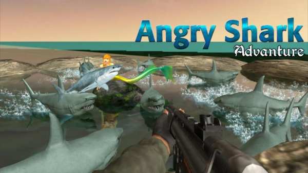 Angry Shark Hunting Rescue Mermaid Sea Adventure स्क्रीनशॉट 1