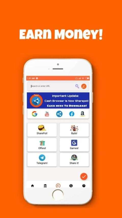 Cash Browser - Earn Money By Browsing, Games& More screenshot 6