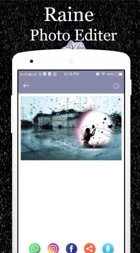 Rain Photo Frame Editer screenshot 1