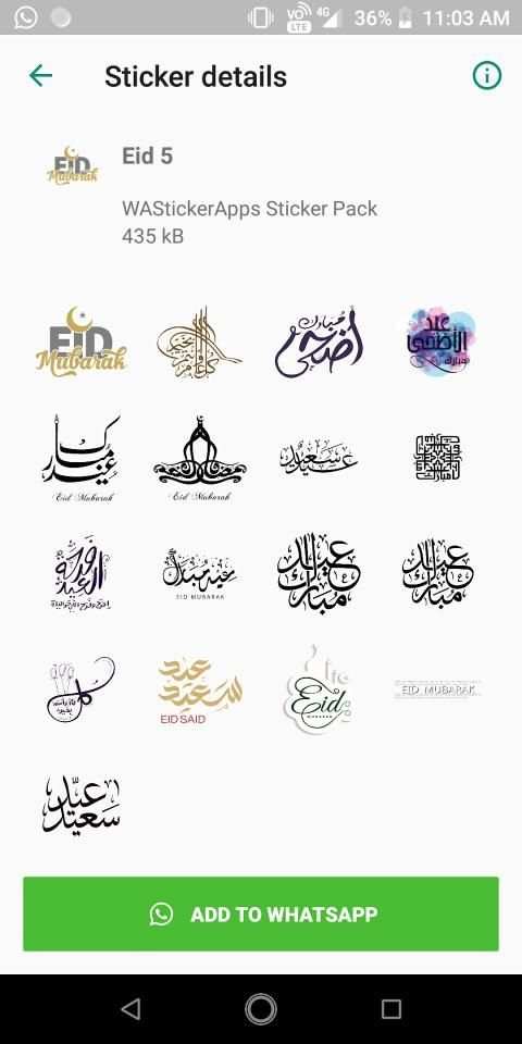 WAStickerApps Eid Sticker Pack screenshot 1