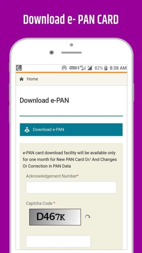 Pan Card Download App - status/Track, correction स्क्रीनशॉट 4