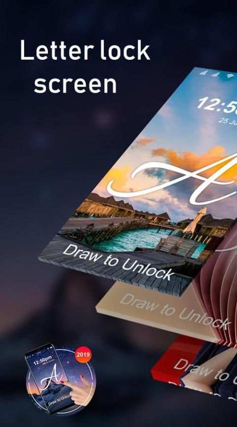 Letter Lock Screen : Gesture Lock Screen स्क्रीनशॉट 4