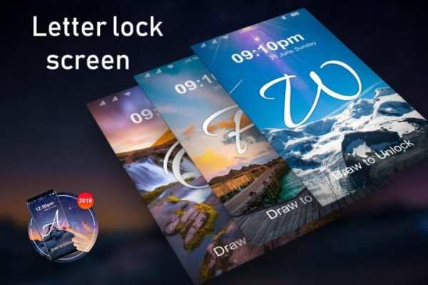 Letter Lock Screen : Gesture Lock Screen screenshot 1