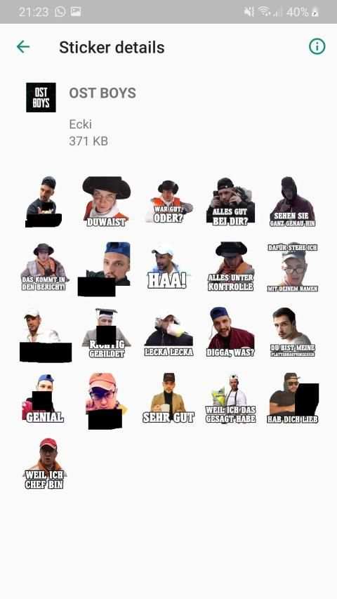 Slavik Junge / OST BOYS Sticker Pack für WhatsApp screenshot 1